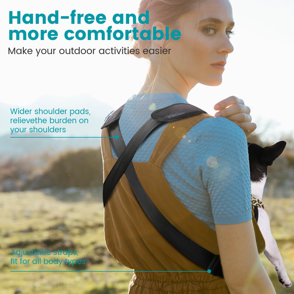 Inspack leopard-print back-carrier enables hands-free exploration with your pet secure