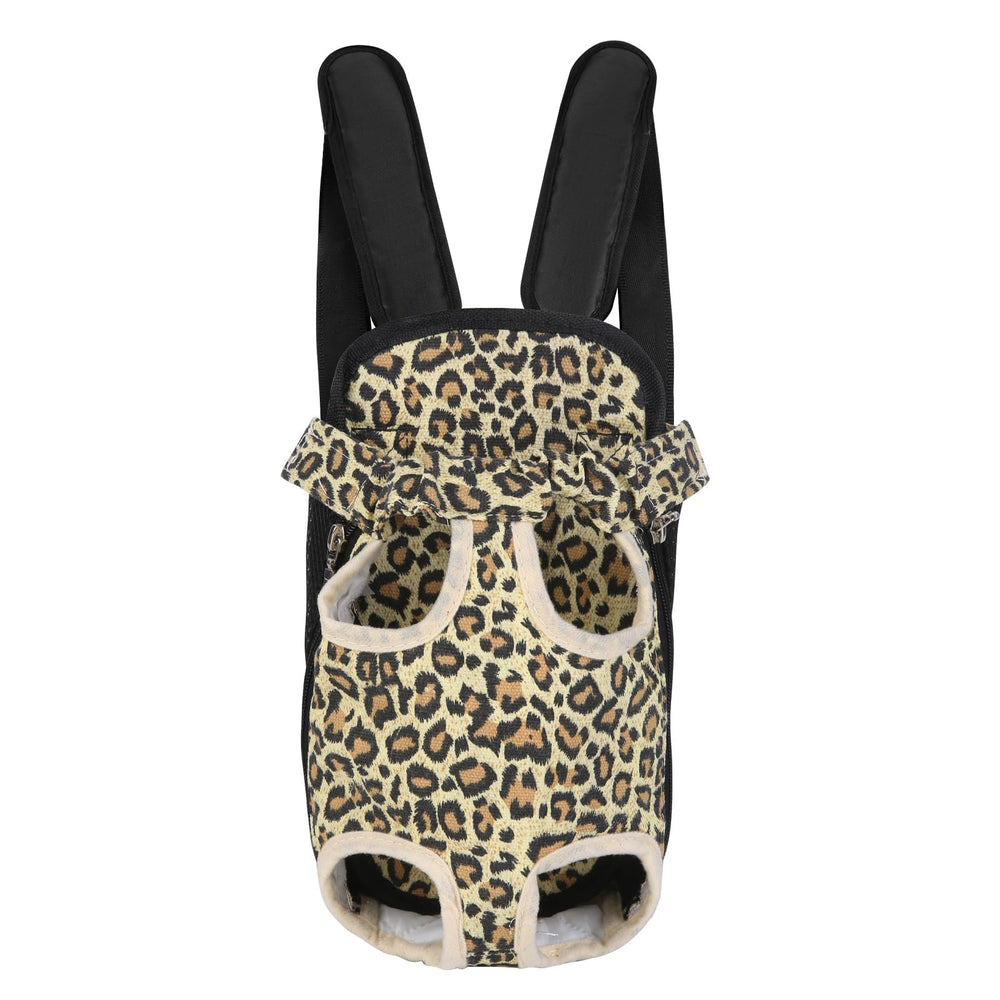 Inspack leopard-print front-carrier keeps small pets close during adventures