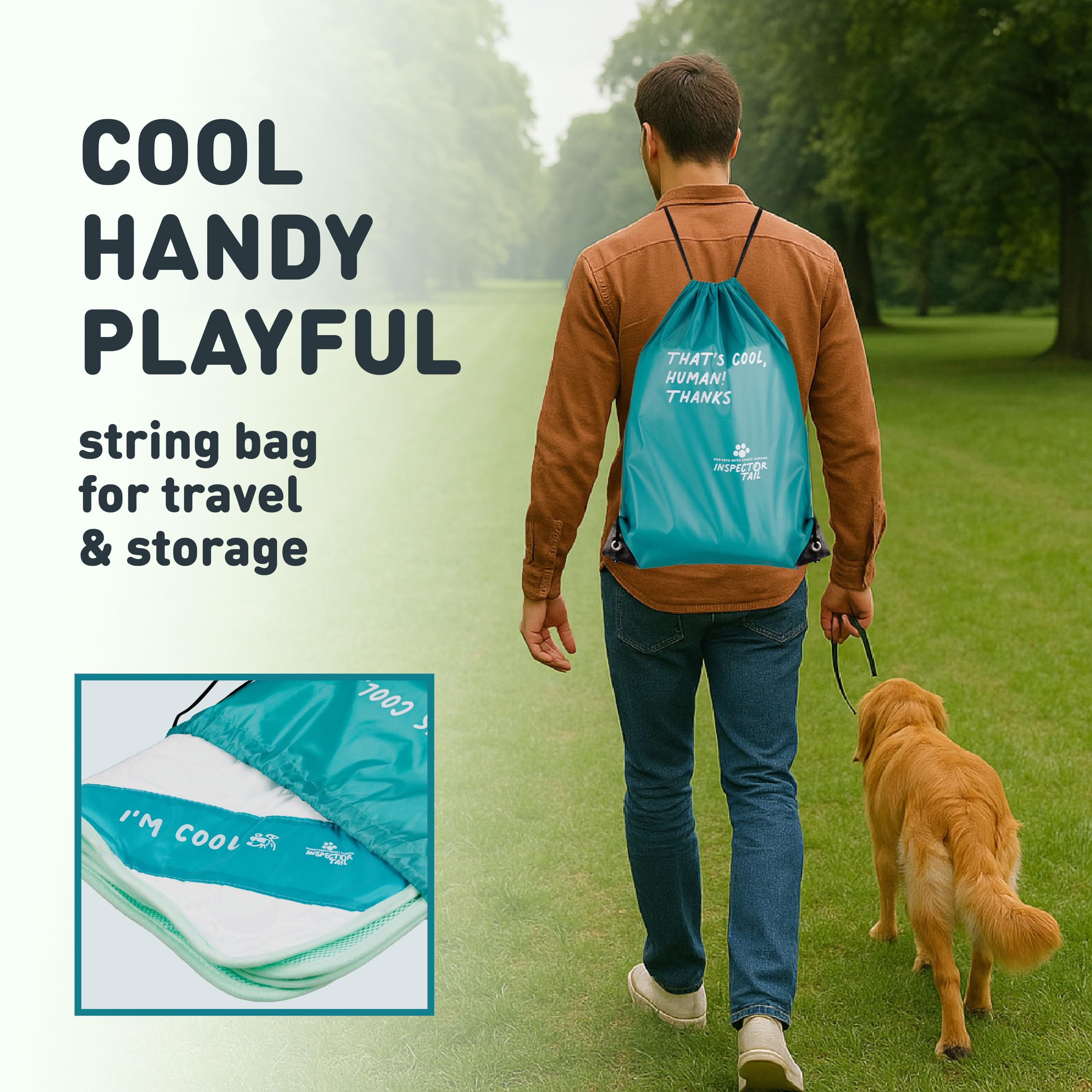 INSPECTOR TAIL ChillPocket inner cotton layer helps absorb heat for comfort.