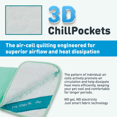 INSPECTOR TAIL ChillPocket soft ice-silk top with air-cells feels refreshing for pets.