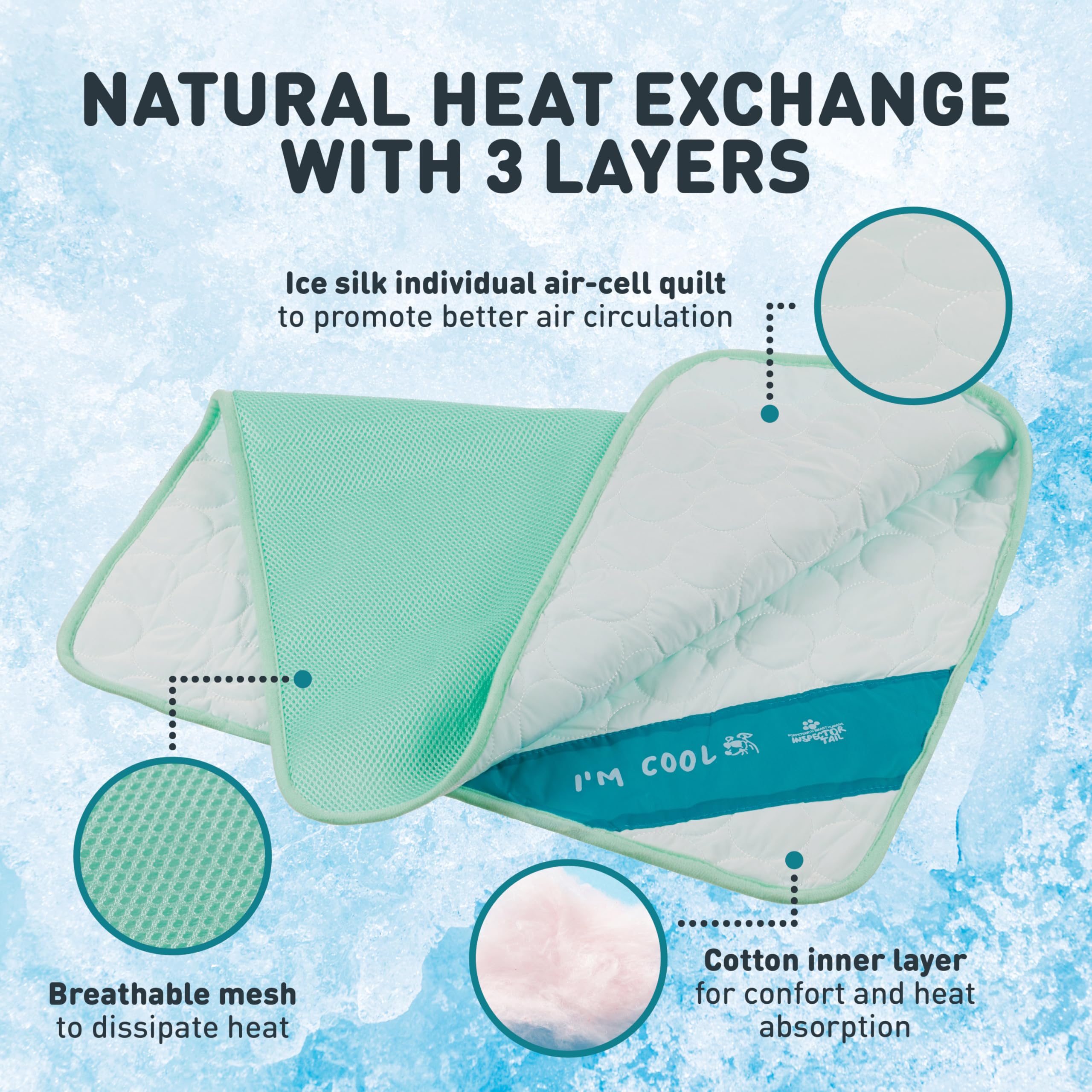 INSPECTOR TAIL Mint-colored mat blends with modern interiors and decor.