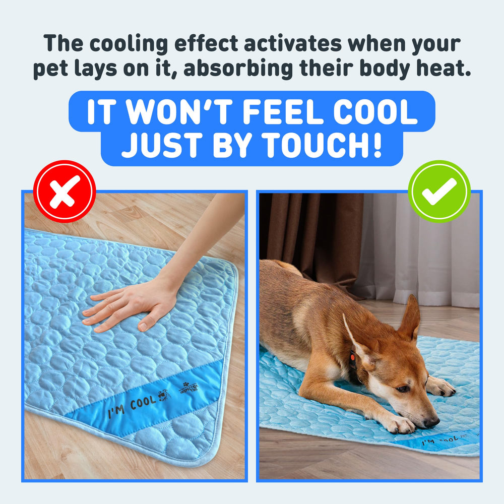 INSPECTOR TAIL pet cooling pad for outdoor use supporting relaxed shade-time on walks and parks.