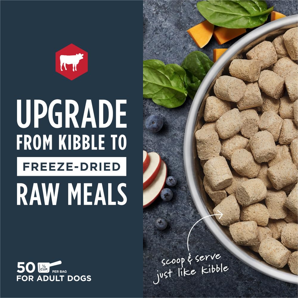 Instinct Freeze-Dried Raw Meals naturally preserved flavor for palatable meals.