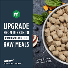 Instinct Freeze-Dried Raw Meals serving bowl highlighting convenient complete nutrition