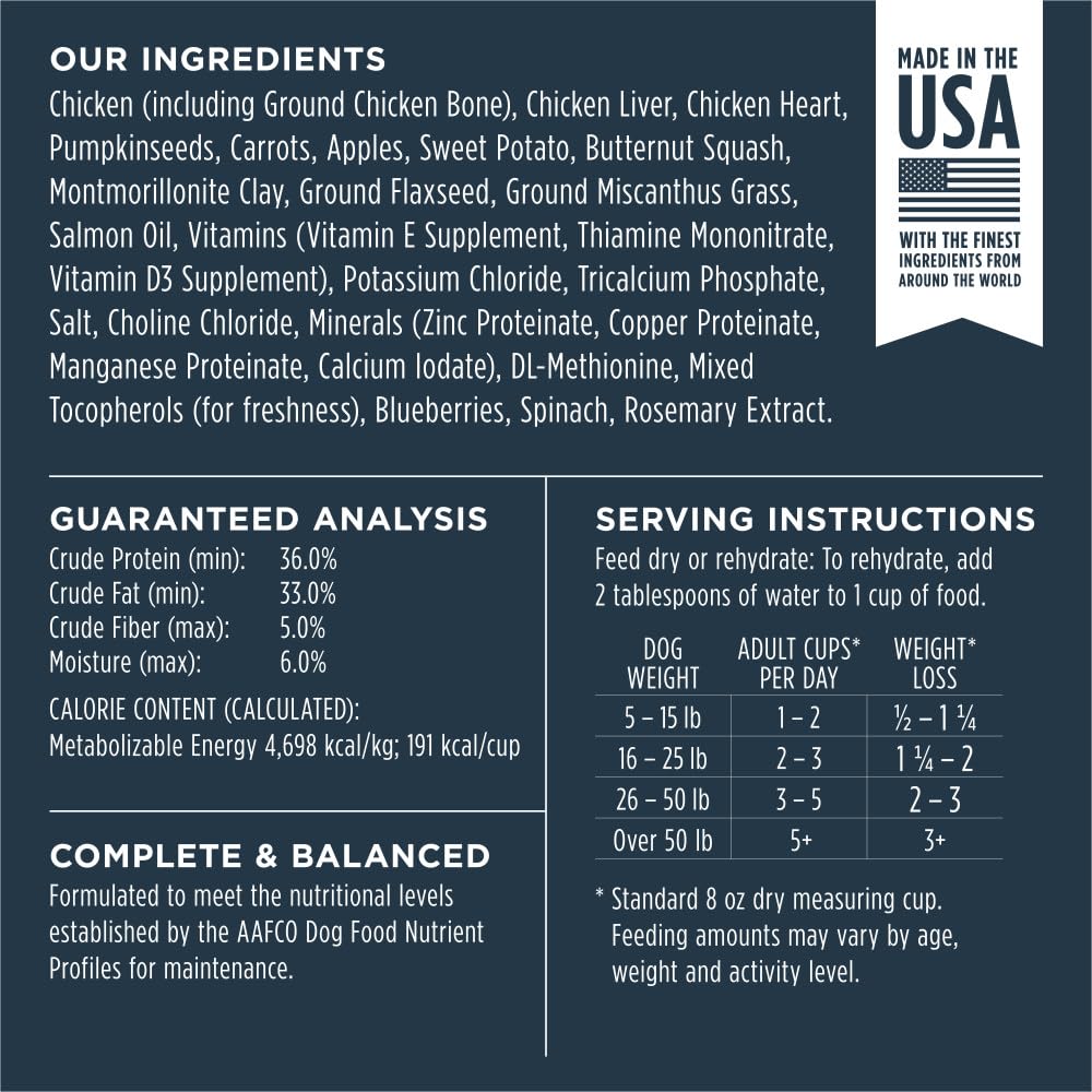 Grain-free formula with no corn or soy.