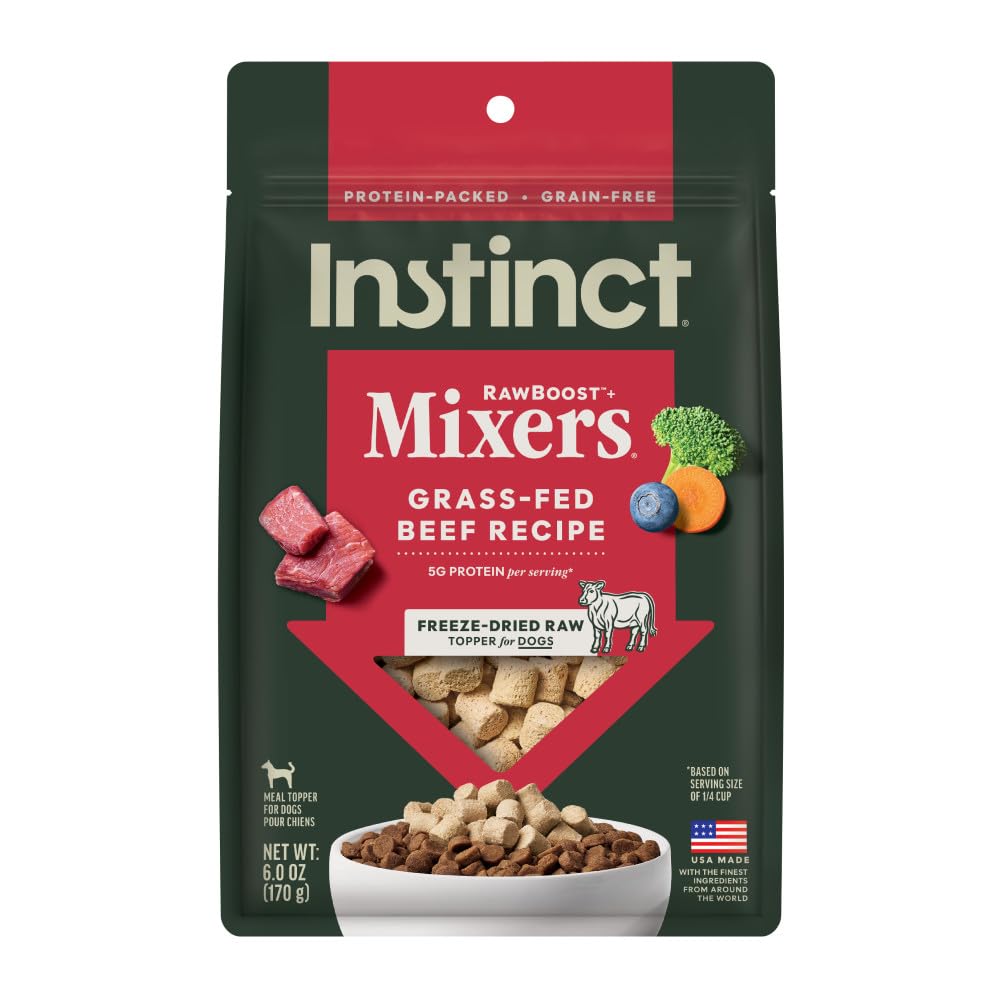 Instinct Raw Boost Mixers beef topper bowl boosts flavor and digestion support