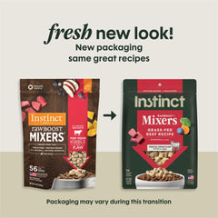 Instinct Raw Boost Mixers freeze-dried beef close-up showcases nutrient-rich texture