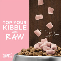 Instinct Raw Boost Mixers raw pieces up close show freeze-dried nutrition.