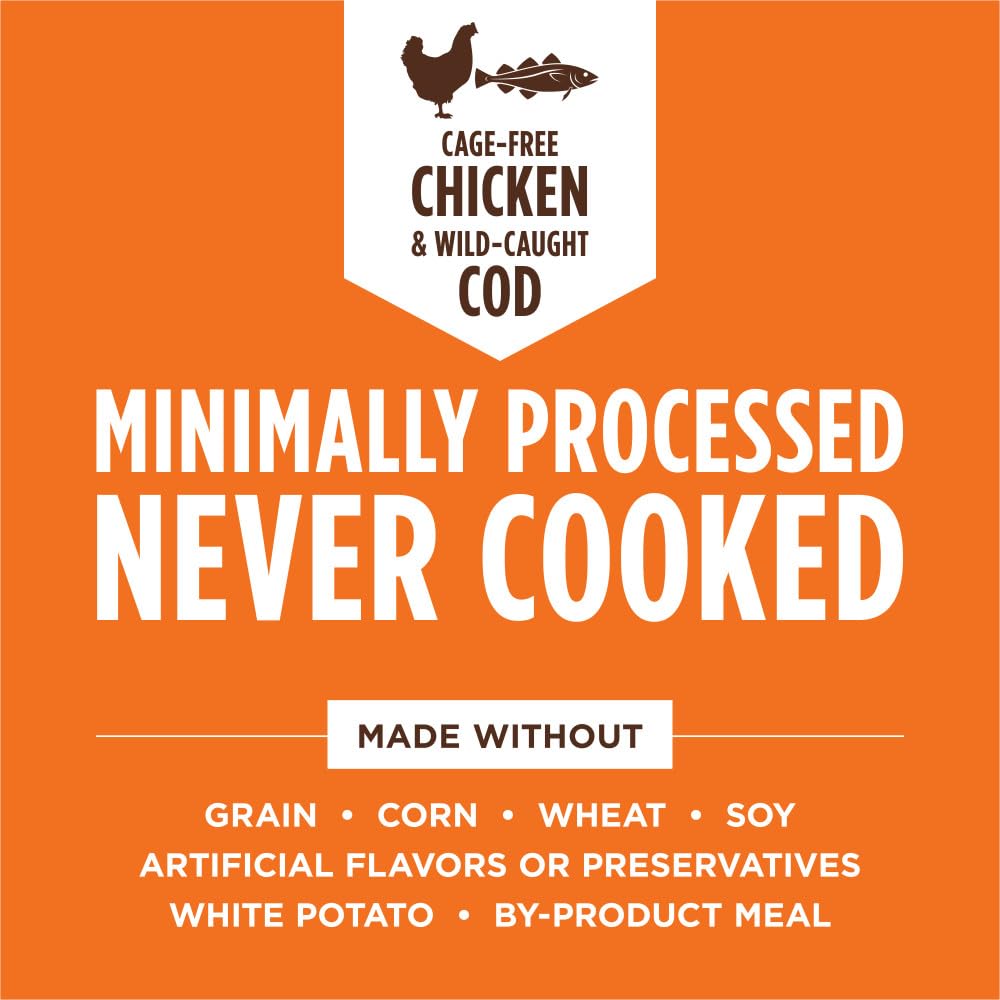 Instinct Raw Boost Mixers dog food topping shown being sprinkled over meals.