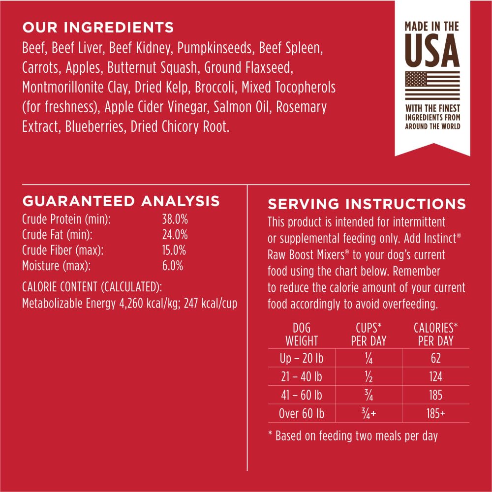 Instinct Raw Boost Mixers training-treat scene implies versatile use as rewards