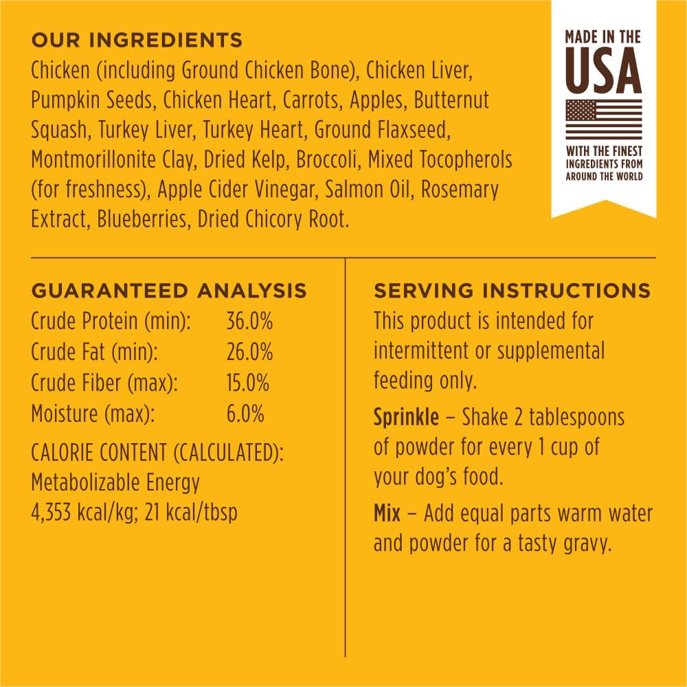 Instinct Raw Boost Shakers non-gmo-vegetables-fruits view underscores natural nutrition and flavor boost.