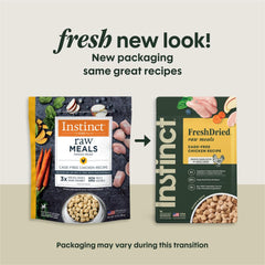 Close-up of Instinct raw meat chunks for rich protein.