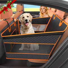 Instraella Dog Car Seat for Large Dogs in foldable mode expands rear space for comfortable long trips