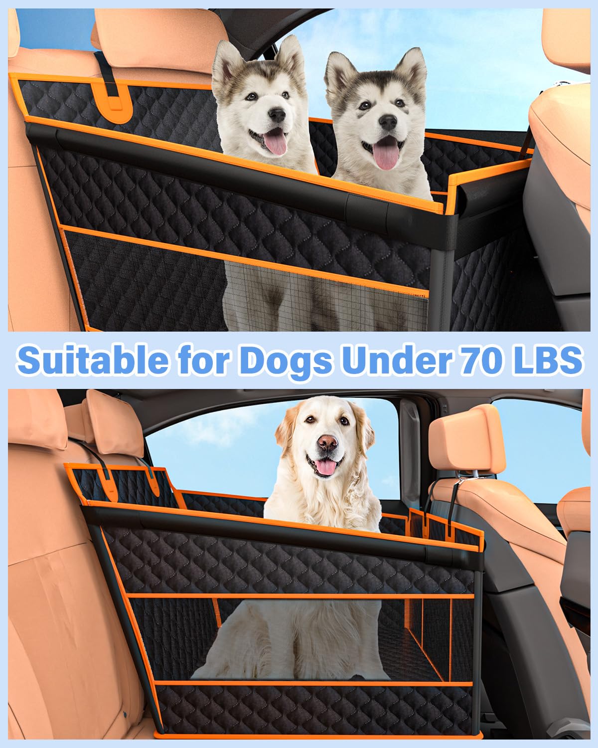 Instraella Dog Car Seat shows anchor tucking into seat gaps for stability