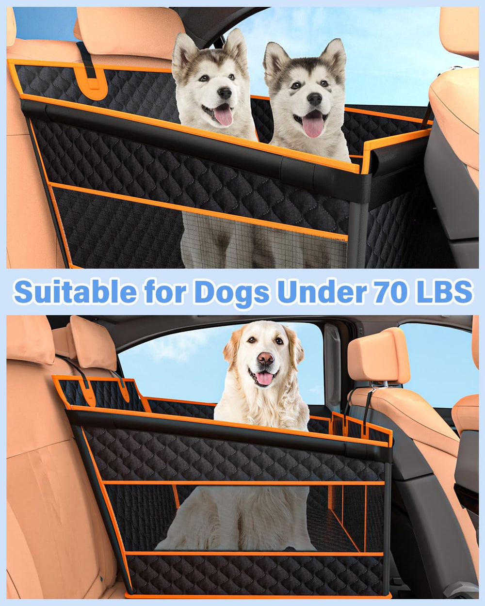 Instraella Dog Car Seat shows anchor tucking into seat gaps for stability
