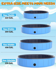 Instraella dog pool reinforced baffle design prevents collapse during play