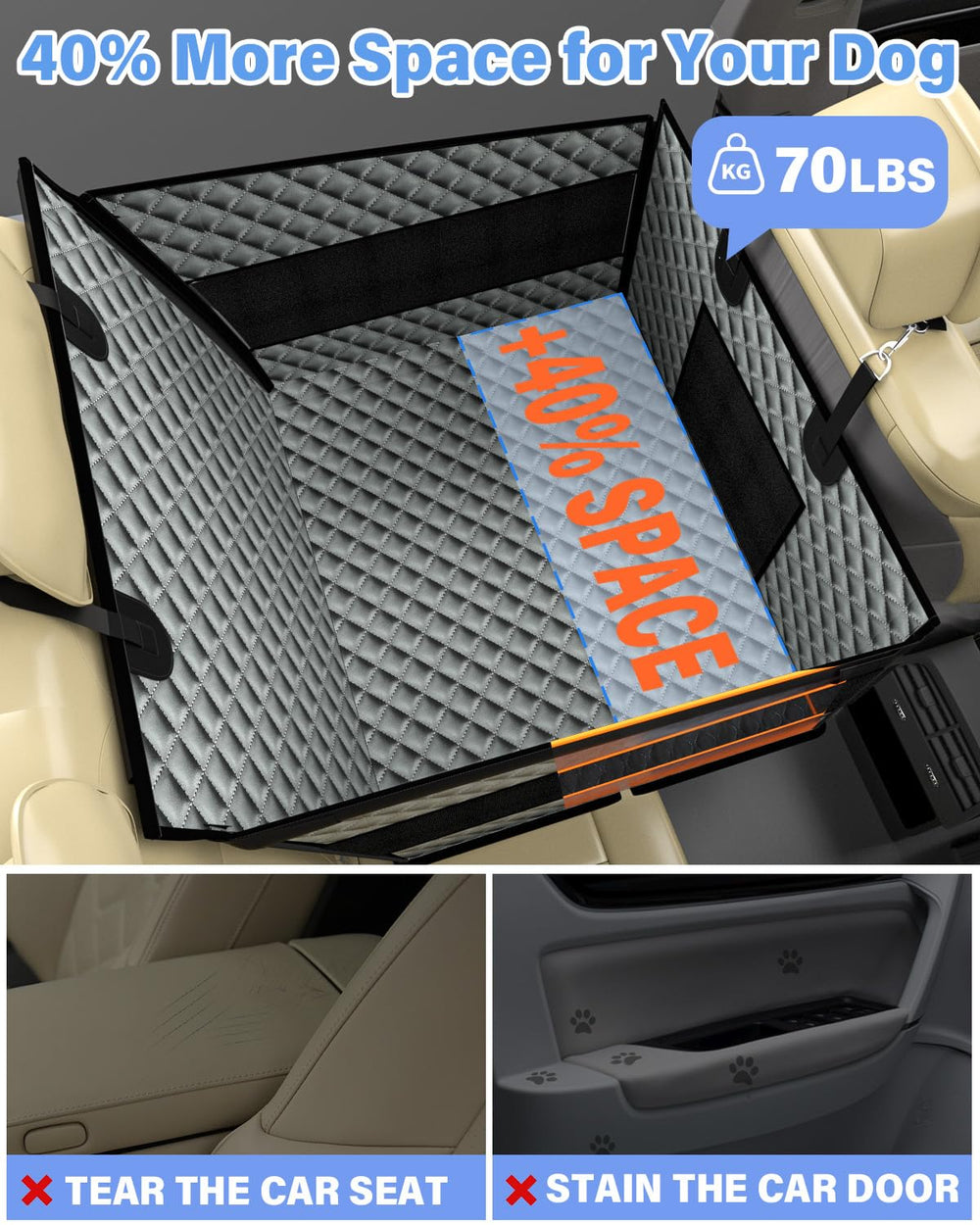 Breathable mesh windows provide airflow and reduce travel anxiety for dogs