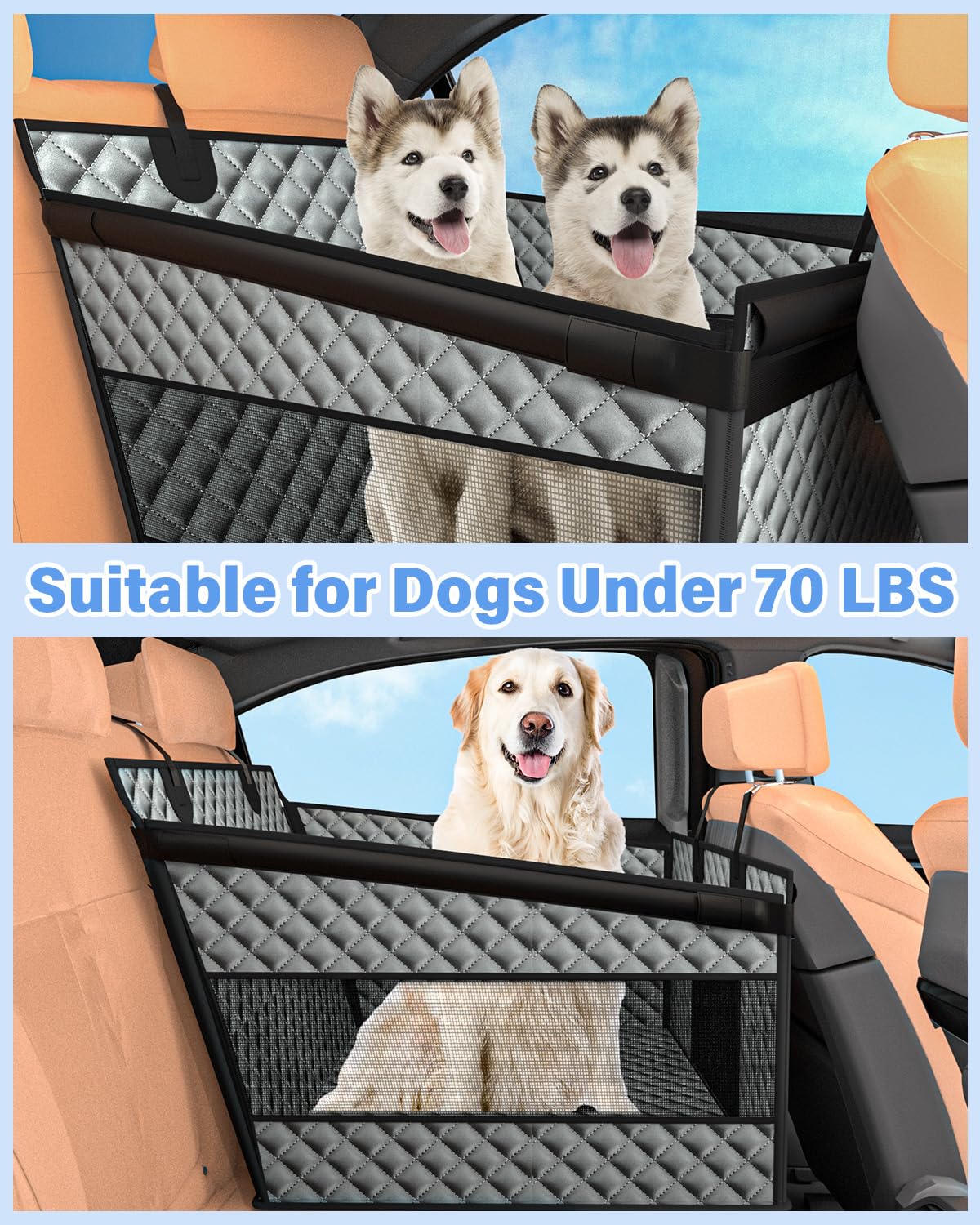 Grey finish of the Instraella dog car seat for everyday pet travel