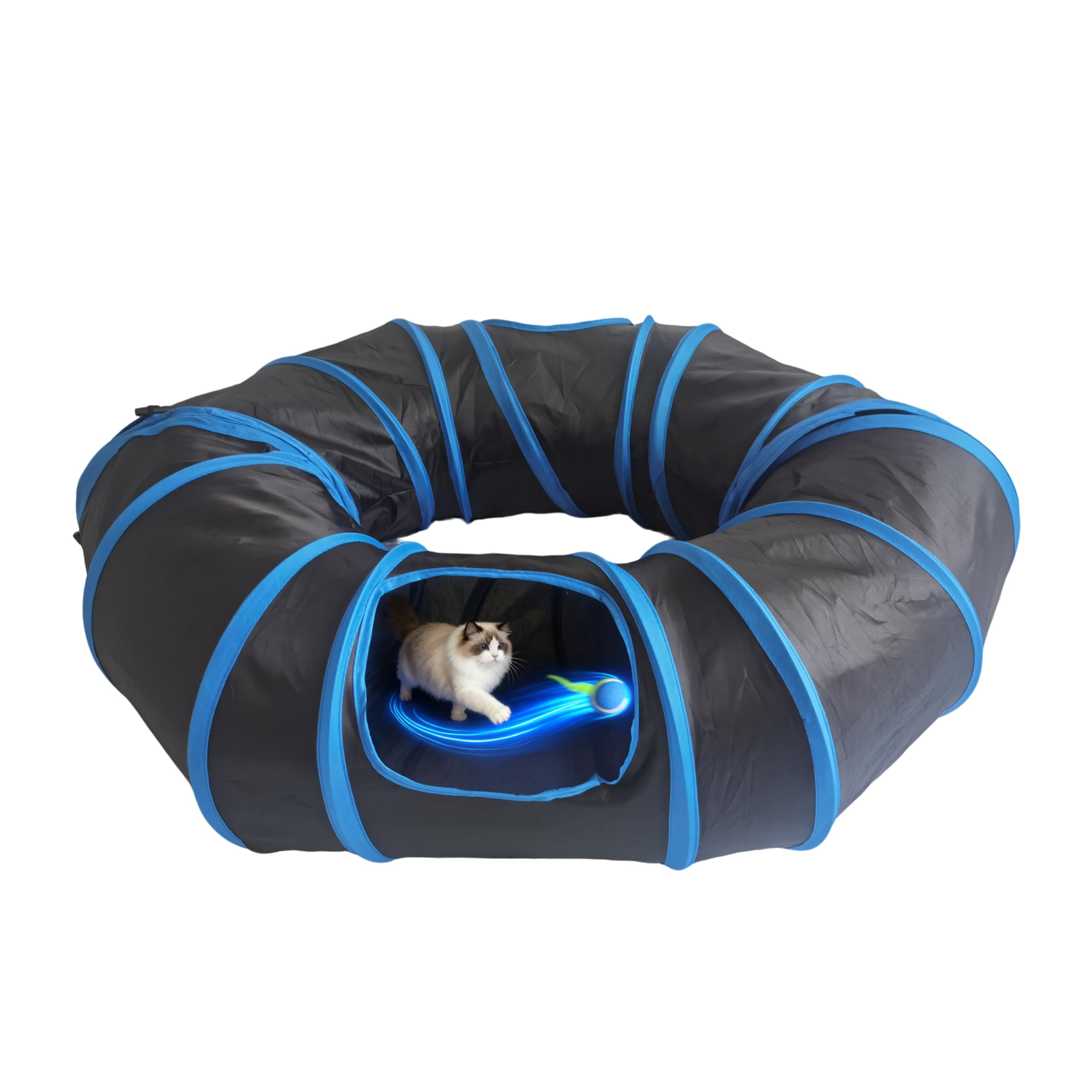 Interactive Cat Toys main ball-tunnel action demonstrates indoor hunting play potential.