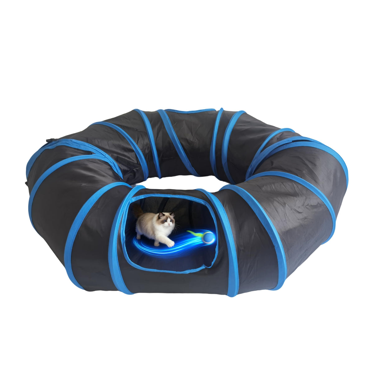 Interactive Cat Toys main ball-tunnel action demonstrates indoor hunting play potential.