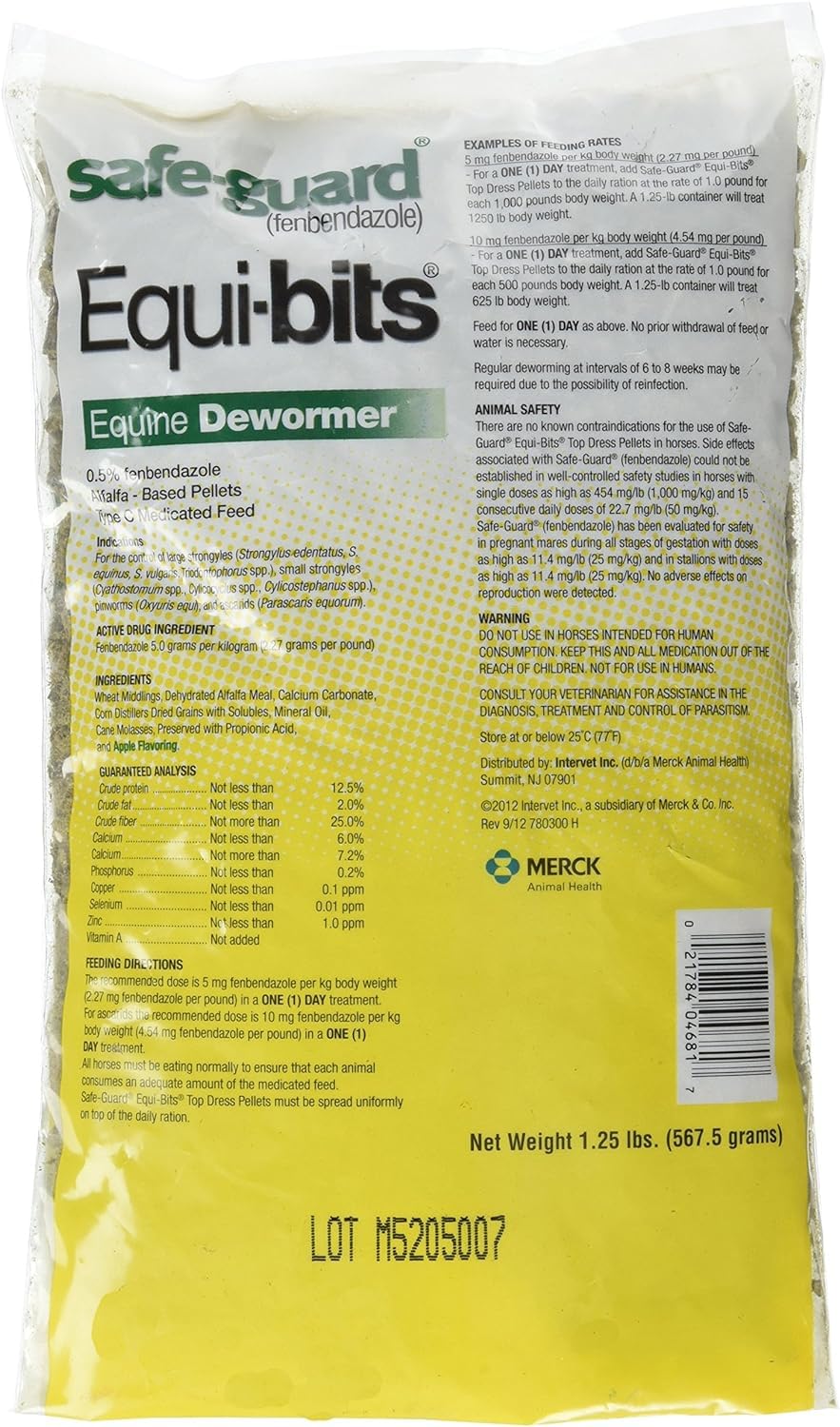Intervet Safeguard dewormer pellets pack 2—two pouches for convenient rotation scheduling