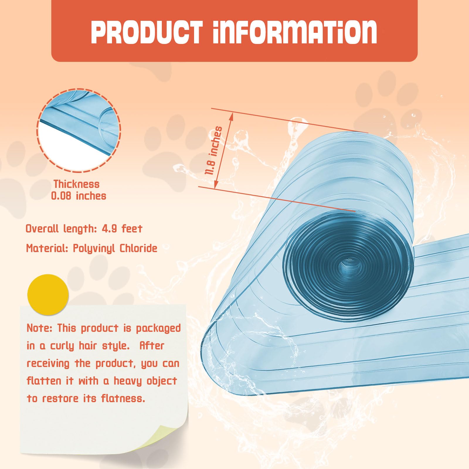 InTrans doghouse flap material highlights flexible design for easy DIY installation.