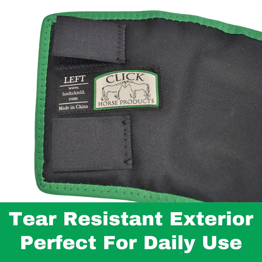 Intrepid International Click Fetlock Shield padded interior delivers soft comfort for long wear.