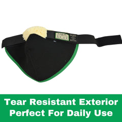 Intrepid International Click Horse Hock Shield adjustable strap demonstrates secure fit