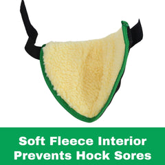 Intrepid International Click Horse Hock Shield close-up of tear-resistant material for longevity