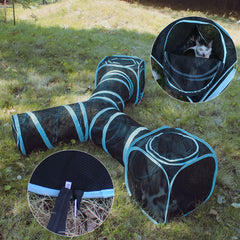 INTURN Cat Furniture Tent secure zipper doors enable flexible, easy setup