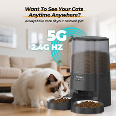 Invengo 5L hopper in translucent view to monitor food levels at a glance.