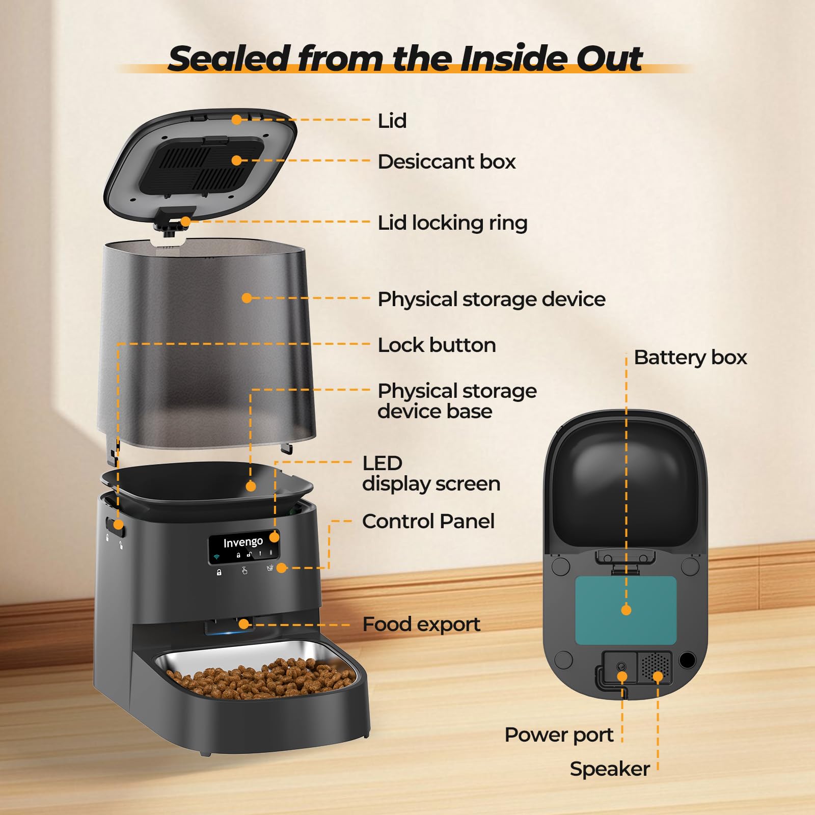 Invengo dual-power design with battery backup guards against outages.
