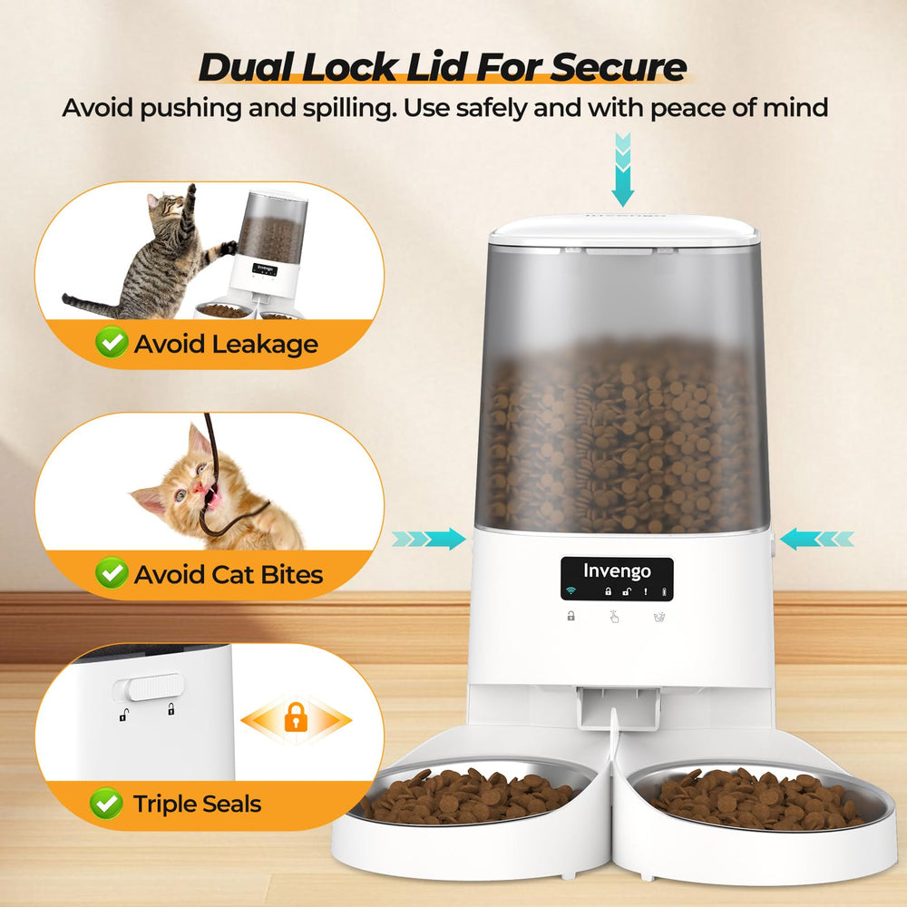 Invengo locking lid protecting kibble freshness and security
