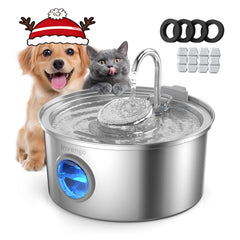 Invengo cat water fountain 3.2L reservoir demonstrates large capacity for households with multiple pets.