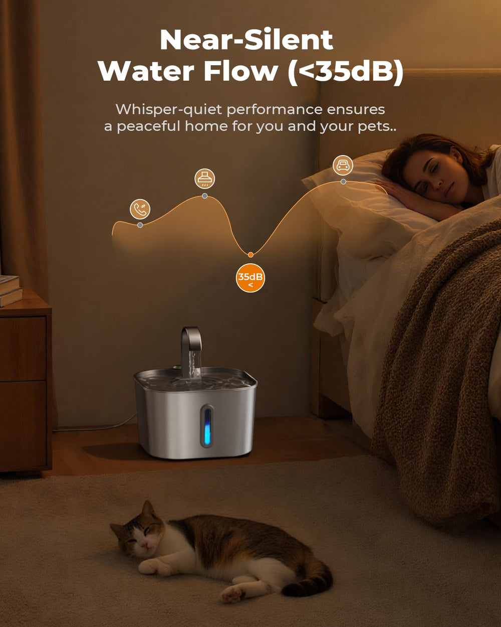 Invengo cat water fountain easy to clean and maintain