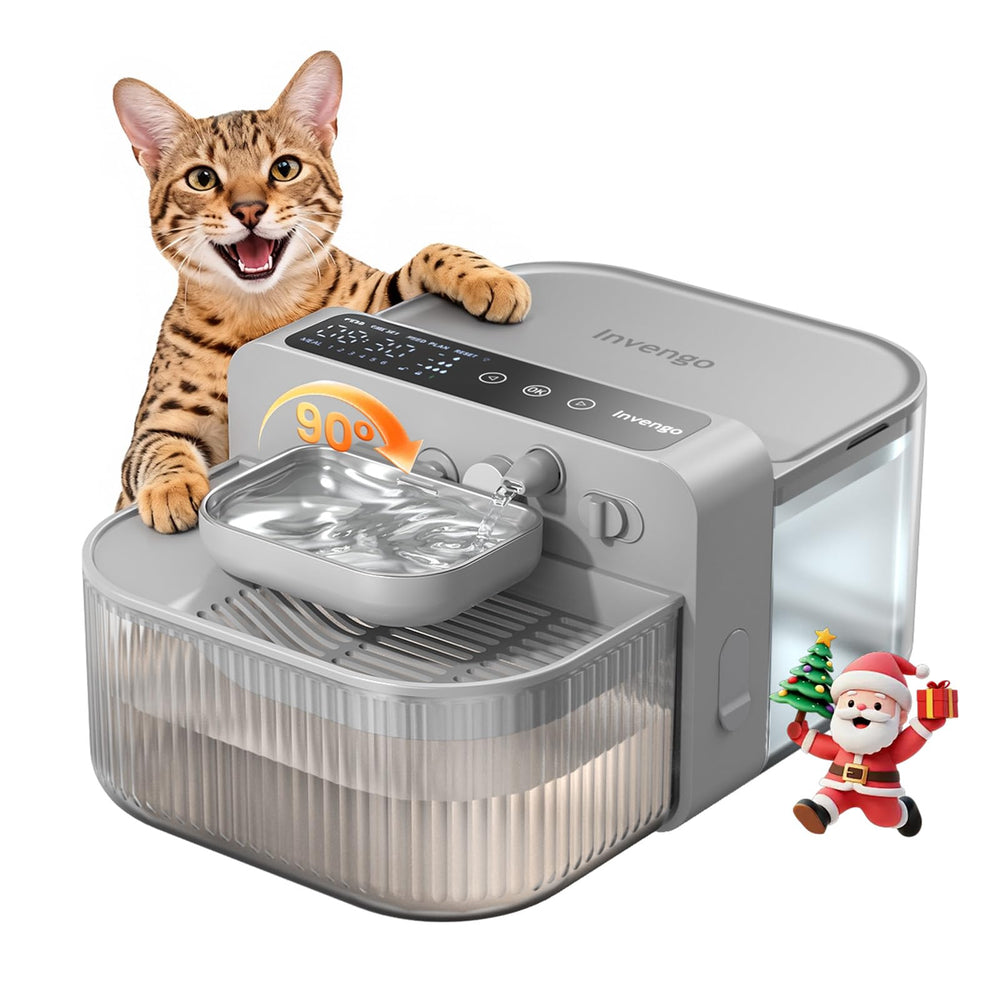 Invengo no-filter wireless cat water fountain 3.5L reservoir for continuous clean hydration.