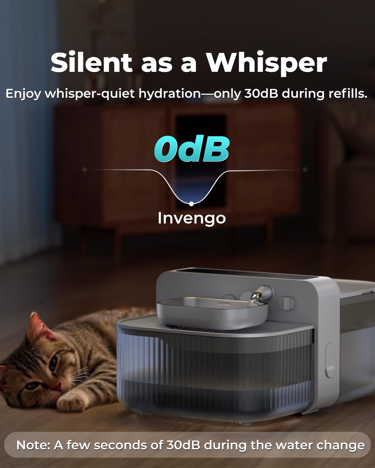 Invengo ultra-quiet operation emphasizes near-silent performance during use.