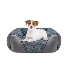 INVENHO dog bed medium with raised edge provides secure, comfortable naps.