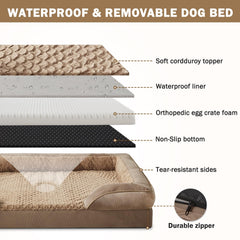 INVENHO dog bed removable washable cover for quick, easy cleanup