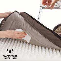 INVENHO dog bed washable cover closeup with zipper for easy cleaning