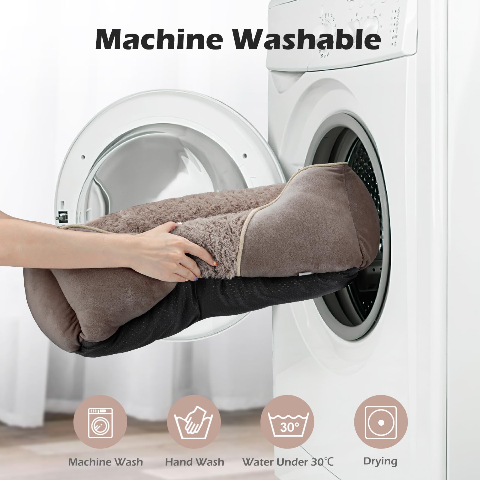 INVENHO dog bed washable design for easy machine cleaning.