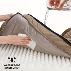 INVENHO dog bed waterproof inner lining protects foam from spills and accidents