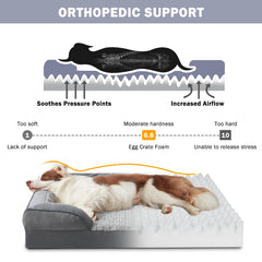 INVENHO orthopedic dog bed XXL featuring removable, machine-washable cover for easy cleaning.