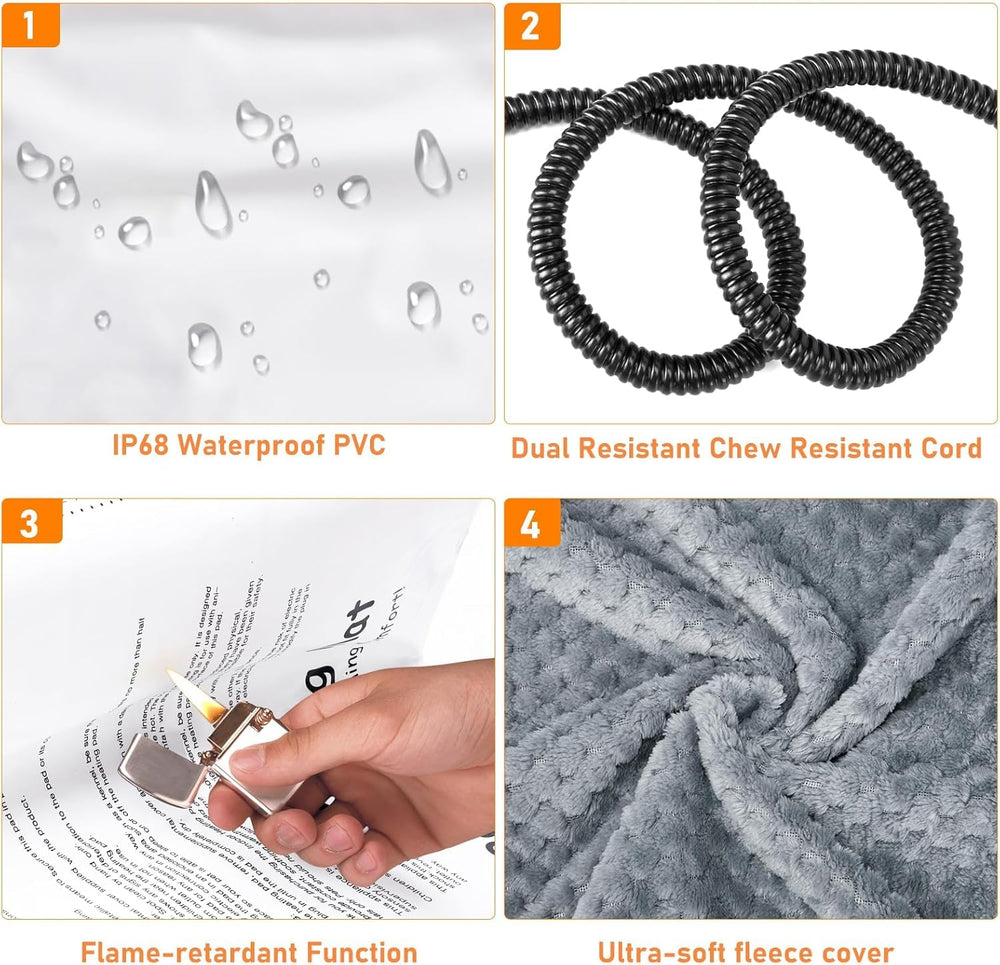 INVENHO removable washable Flannel cover with zip for easy cleaning