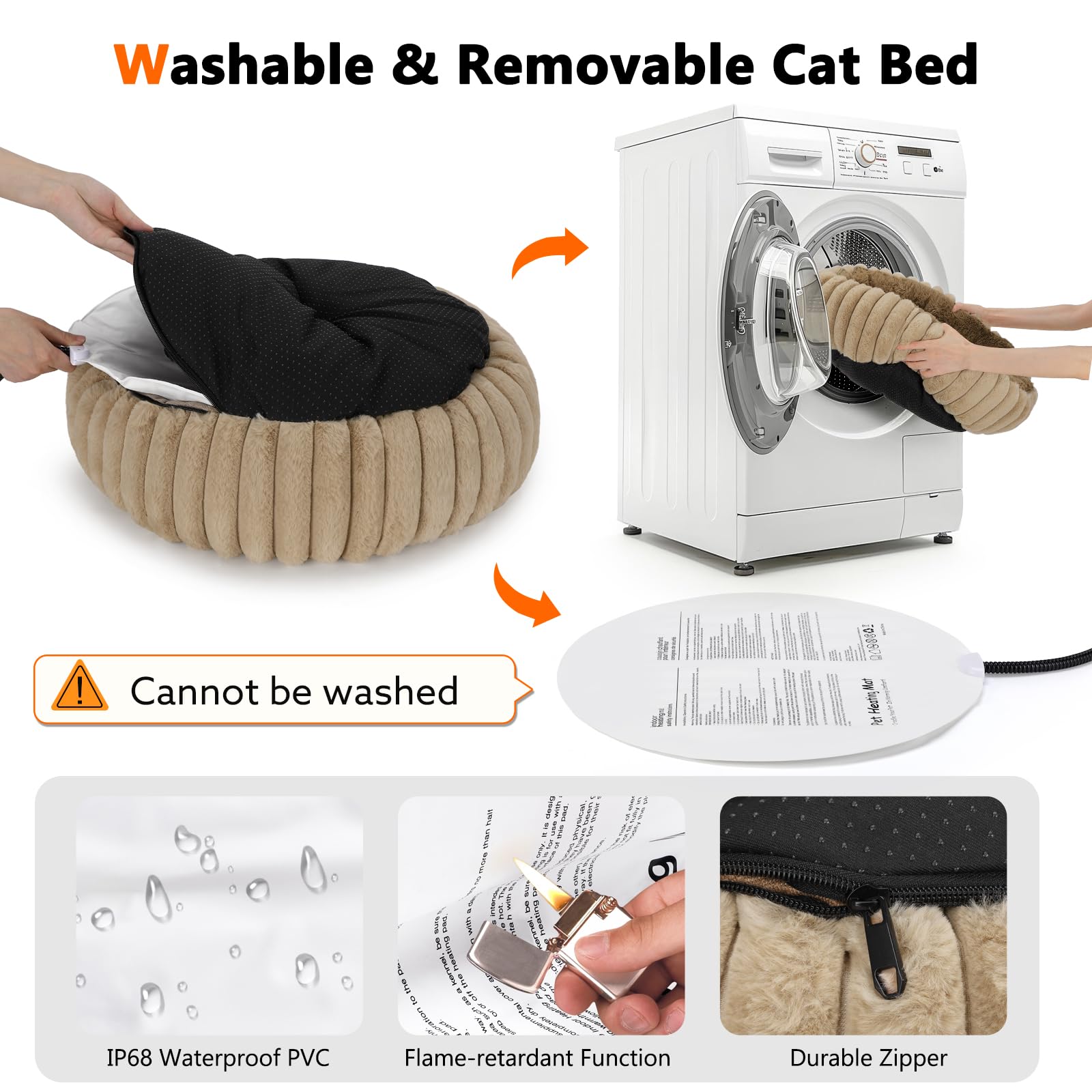 INVENHO heated bed removable heater enables off-season storage.