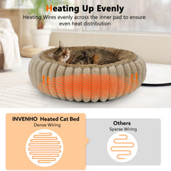 INVENHO heated bed side view shows elevated rim for head and neck support.