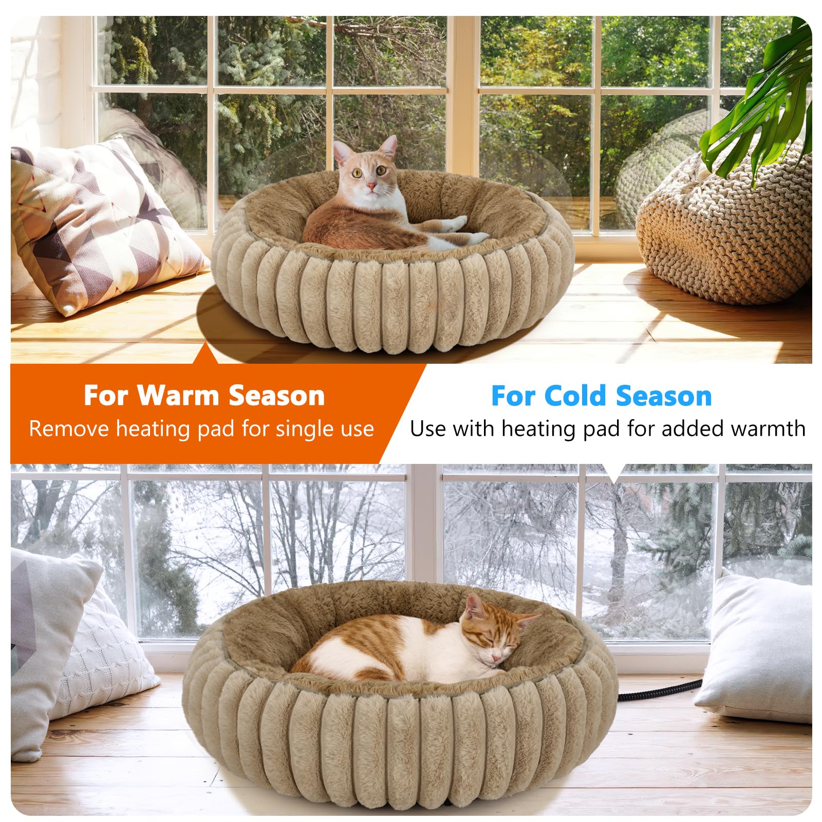 INVENHO heated bed washable cover for easy cleaning.