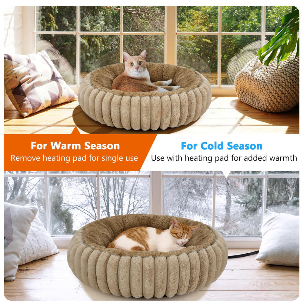 INVENHO heated bed washable cover for easy cleaning.
