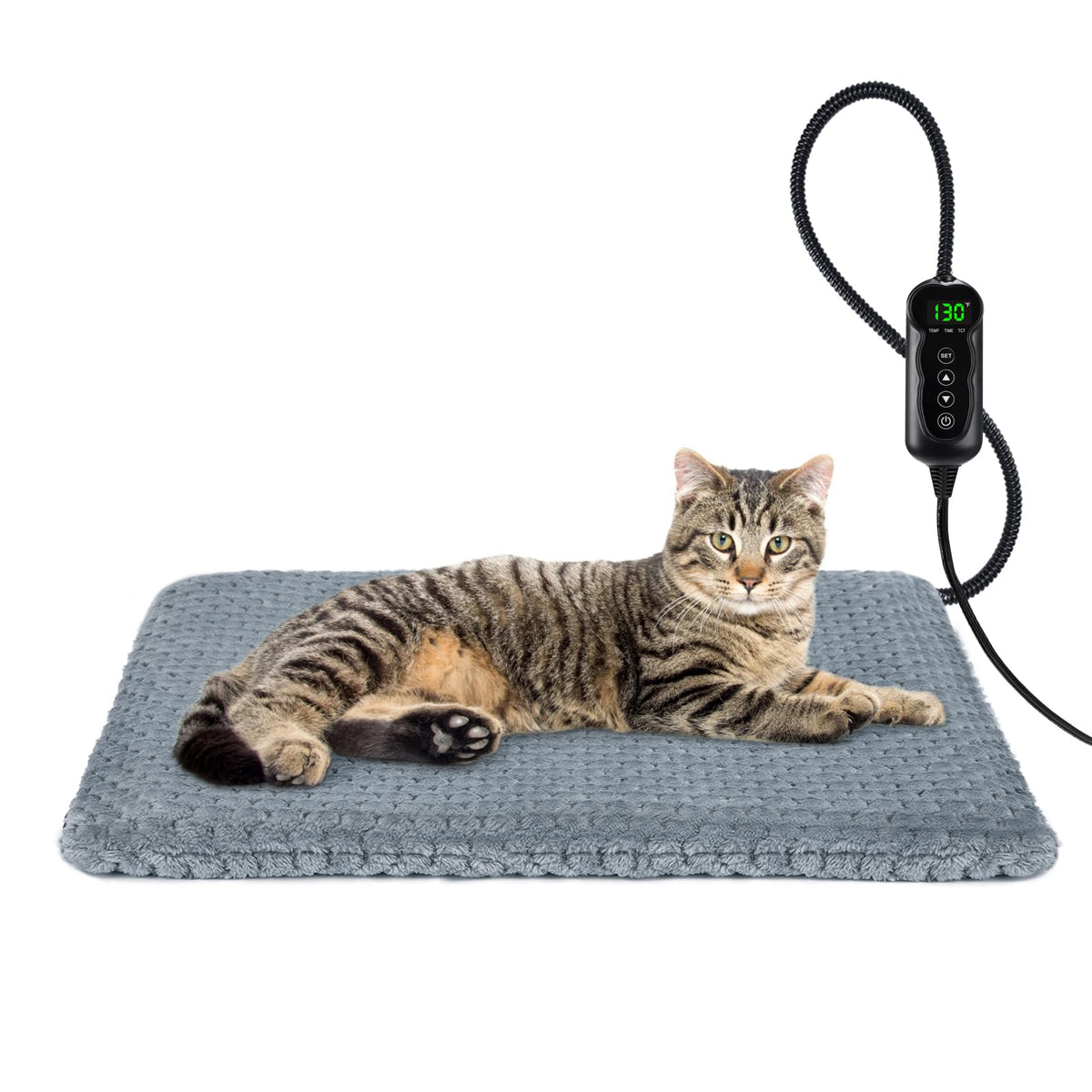 INVENHO heated cat bed front view showing cozy warmth for pets