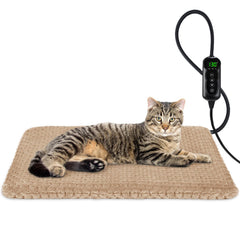 INVENHO heated cat bed front view shows compact warmth for pets.